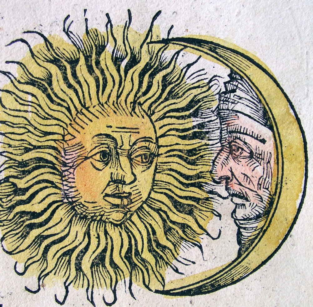 Старинное изображение солнца